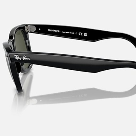 Ray-Ban RB2140 Original Wayfarer Sunglasses – Black Frame 901 G-15 Green - Picture 3 of 6
